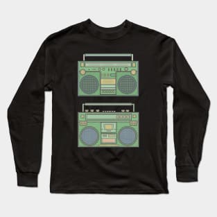 Green Classic Boombox Long Sleeve T-Shirt